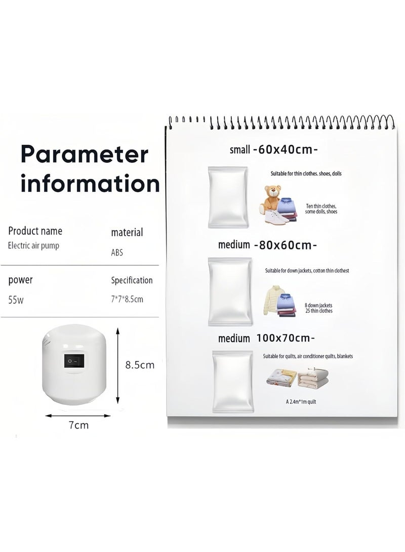 RION Electric Vacuum Compression Bags for Comforters | Reusable Space Saver Storage Bags with Electric Pump | 90% Space Saving for Quilts, Blankets, Pillows & Clothes - Image 2