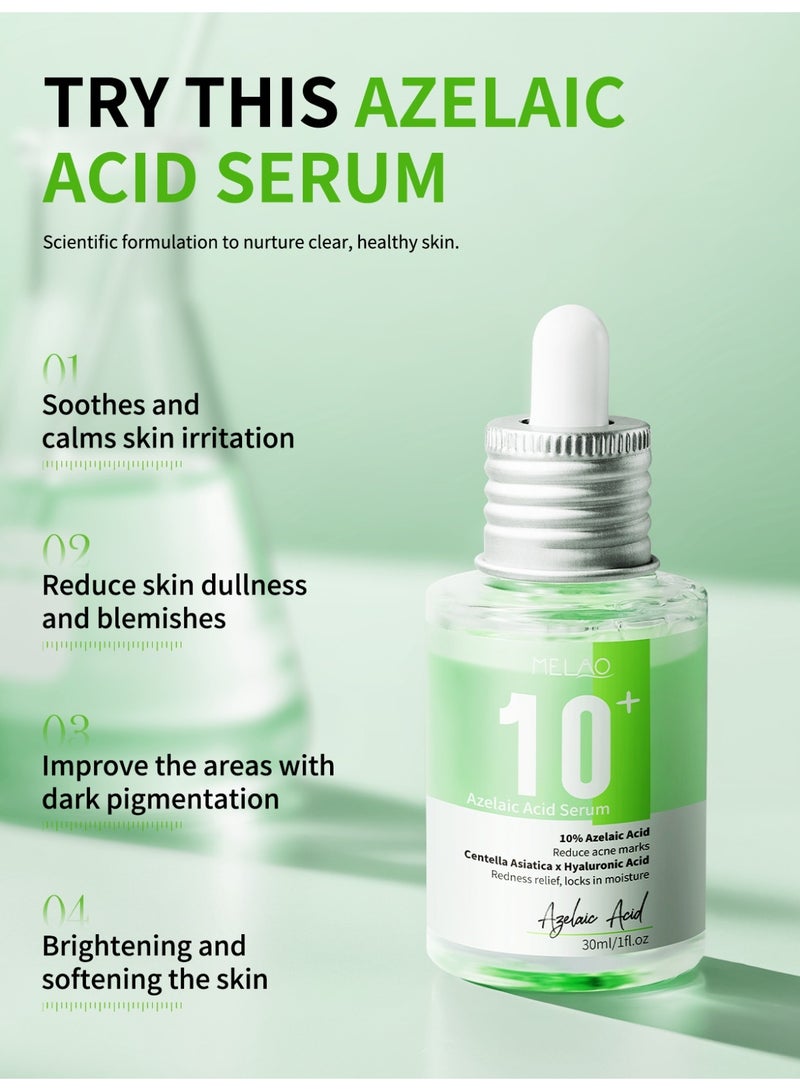 ميلاو سيروم حمض الأزلايك 10% بحجم 30 مل، غني بمستخلص سنتيلا أسياتيك وحمض الهيالورونيك، يقلل من آثار حب الشباب، يخفف الاحمرار، يحتفظ بالرطوبة. - Image 4
