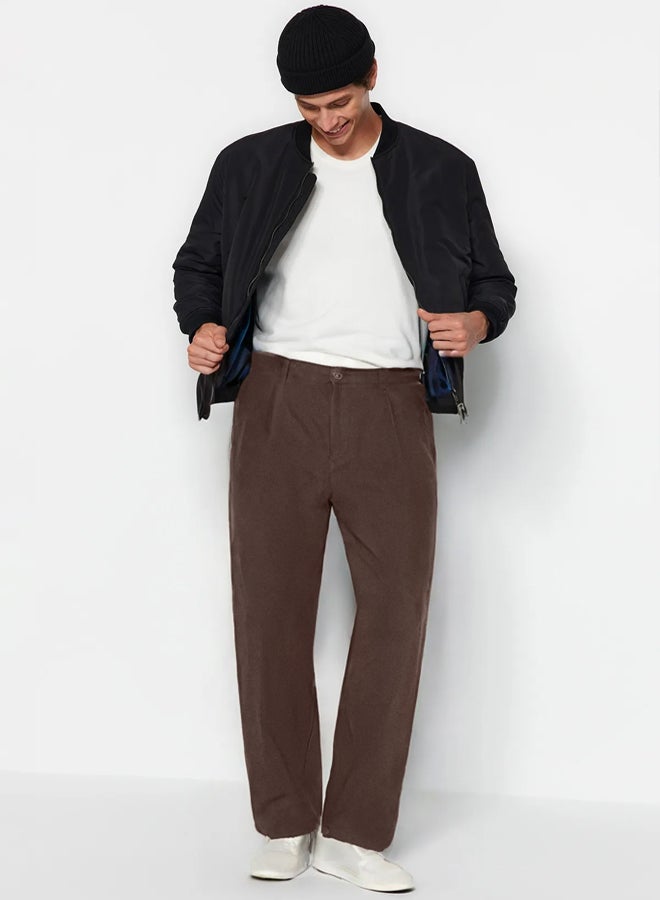 trendyol Limited Edition Unisex Balloon Fit Woven Gabardine Cotton Trousers TMNAW25PL00011  - Image 1