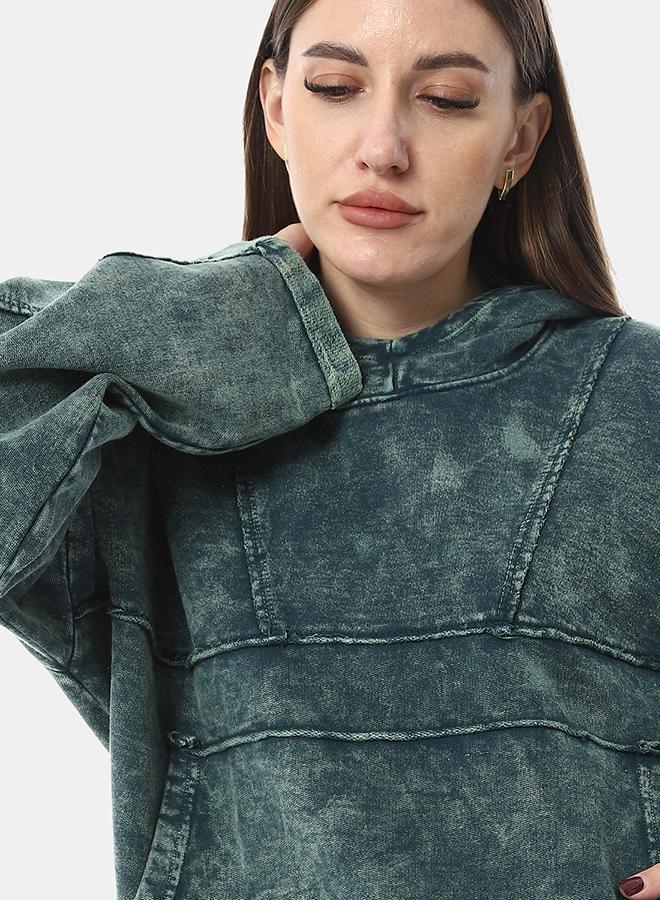 XTCY sweatshirt with a hood and a cut at the chest women - Image 4