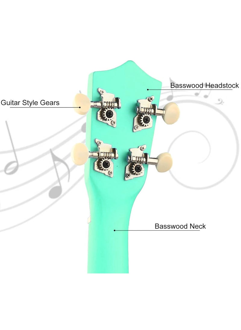 مجموعة آلات القيثارة الصغيرة للمبتدئين للأطفال والكبار 21 بوصة طقم قيثارات صغيرة من مجموعة قيثارات هاواي الصغيرة للطلاب مع حقيبة جيج، موالف رقمي، كابو، حزام، 1 وتر احتياطي وملتقط (أخضر) - pzsku/Z76D0A80004F967FEFE99Z/45/_/1721661022/23737d16-3826-4f2b-b326-b43dc25da790