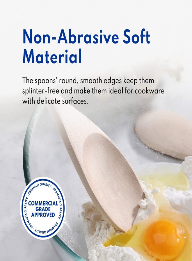 نيو ستار فود سيرفيس ملاعق مطبخ خشبية كلاسيكية من نيو ستار فود سيرفيس، رقم الموديل 42603، لون أصفر فاتح، طقم من 3 قطع - Image 4