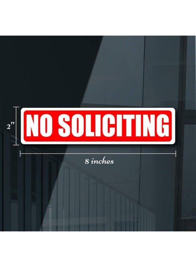 Home Trove No Soliciting Sign | Peel And Stick Decal Sticker For Door Or Window | (8 X 2 Inches) Perfect For House Home Office Or Business | Deter Door To Door Sales | Works On Glass Metal Or Any Smooth Surface - Image 3