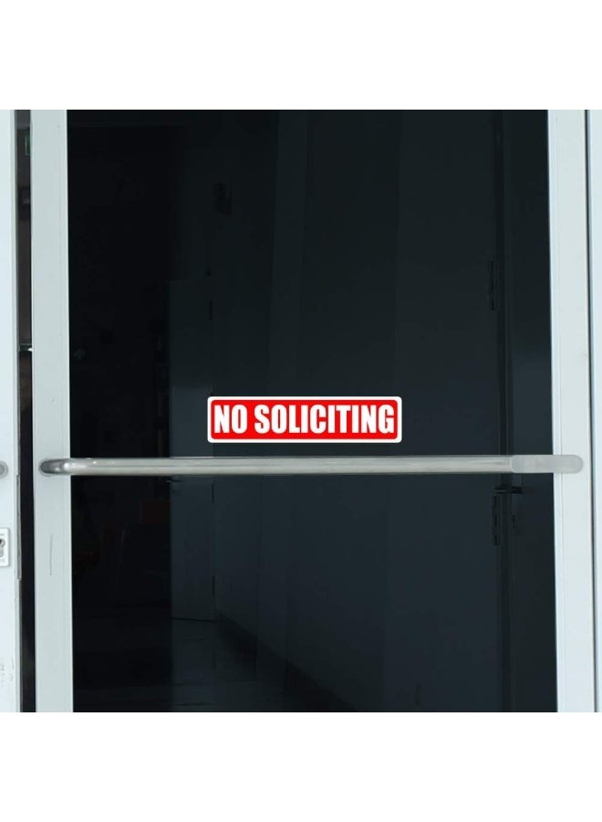 Home Trove No Soliciting Sign | Peel And Stick Decal Sticker For Door Or Window | (8 X 2 Inches) Perfect For House Home Office Or Business | Deter Door To Door Sales | Works On Glass Metal Or Any Smooth Surface - Image 4