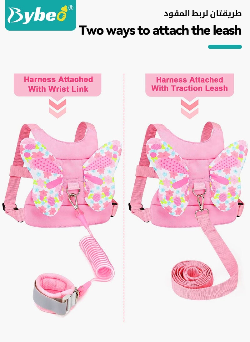 Bybeo 3-In-1 Toddler Harness Leash + Anti-Lost Wrist Link, Baby Safety Harness Walking Leash, Adjustable Wristband Strap Tether for Kids Walking Assistant, Perfect for Parents Boys Girls Outdoor Activity - Image 3