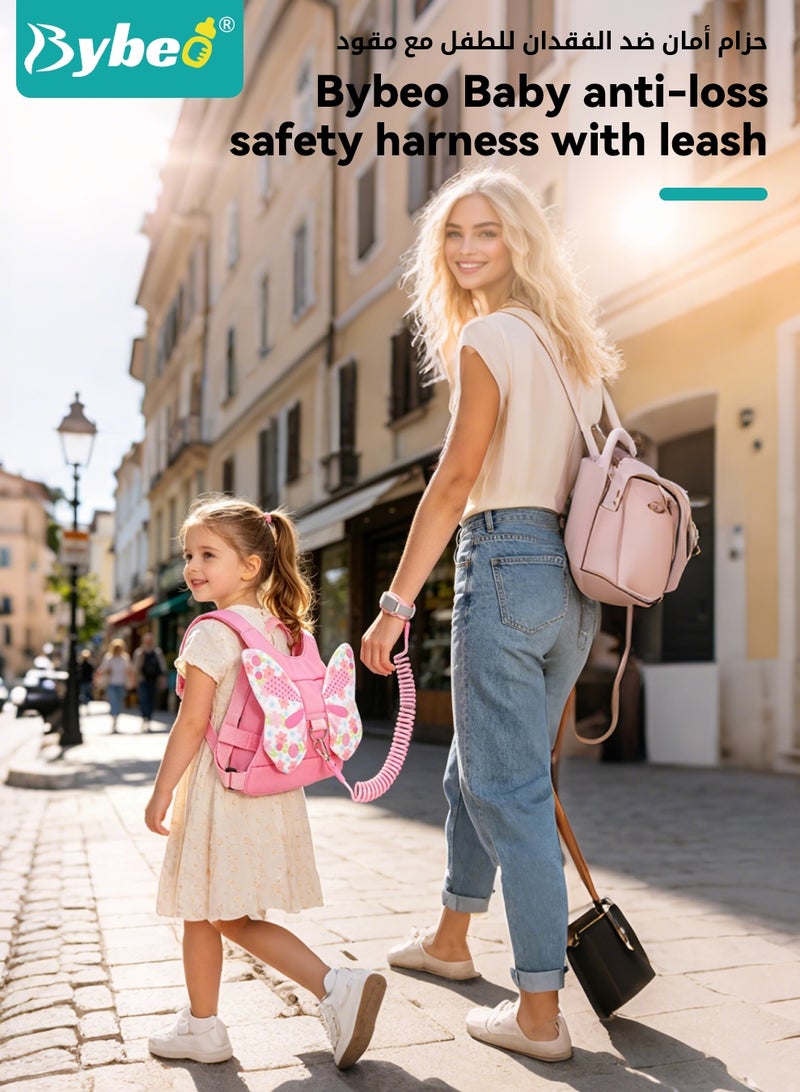 Bybeo 3-In-1 Toddler Harness Leash + Anti-Lost Wrist Link, Baby Safety Harness Walking Leash, Adjustable Wristband Strap Tether for Kids Walking Assistant, Perfect for Parents Boys Girls Outdoor Activity - Image 2