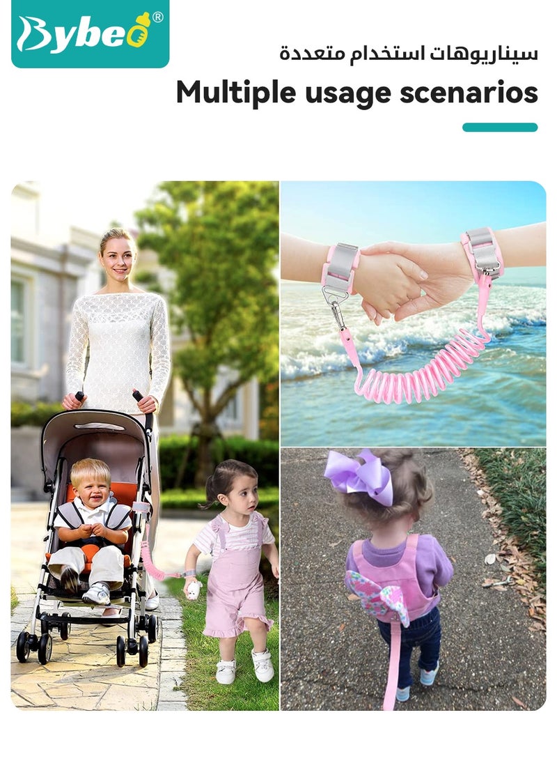 Bybeo 3-In-1 Toddler Harness Leash + Anti-Lost Wrist Link, Baby Safety Harness Walking Leash, Adjustable Wristband Strap Tether for Kids Walking Assistant, Perfect for Parents Boys Girls Outdoor Activity - Image 5