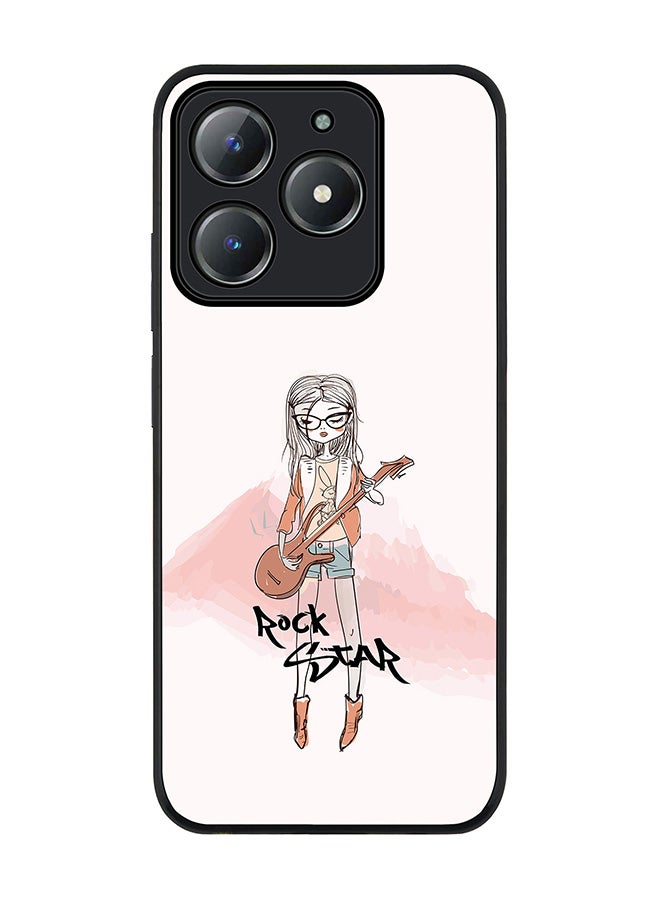 Stylizedd غطاء لجهاز Realme C63 / Realme C61 4G، حماية كاميرا نحيفة، غطاء هاتف مضاد للصدمات - فتاة الروكستار - Image 1