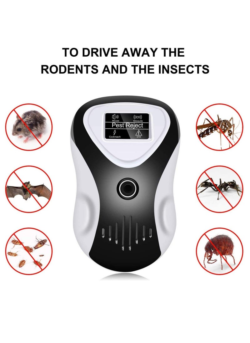 Excefore - Dual Ultrasonic Pest Repeller 4 Frequencies Safe for Humans and Pets Perfect to get rid of All types of Rodents and Insects Mosquitoes and More 2 Pack - Image 1