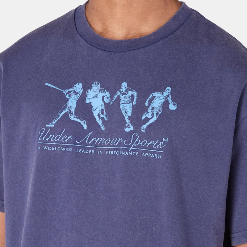 Under Armour Blue Men's Athletes Heavyweight T-Shirt for Men | Best Price UAE