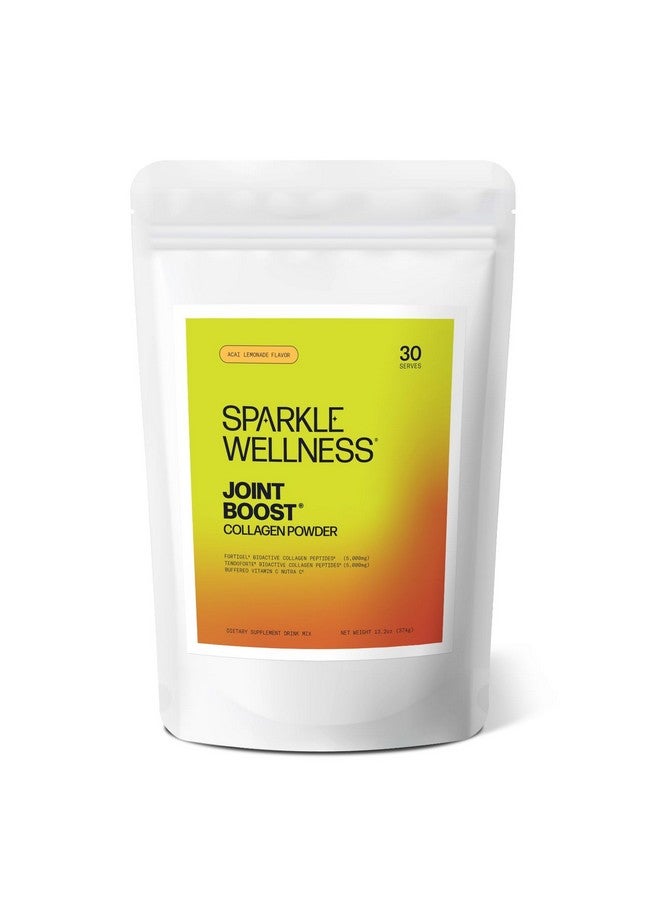 سباركل كولاجين مكمل غذائي Sparkle Wellness Joint Boost (عصير الليمون الآساي) [30 جرعة] | مكمل غذائي من مسحوق الكولاجين مع ببتيدات الكولاجين FORTIGEL وTENDOFORTE وفيتامين C من أسكوربات الكالسيوم | يدعم حركة المفاصل - Image 1