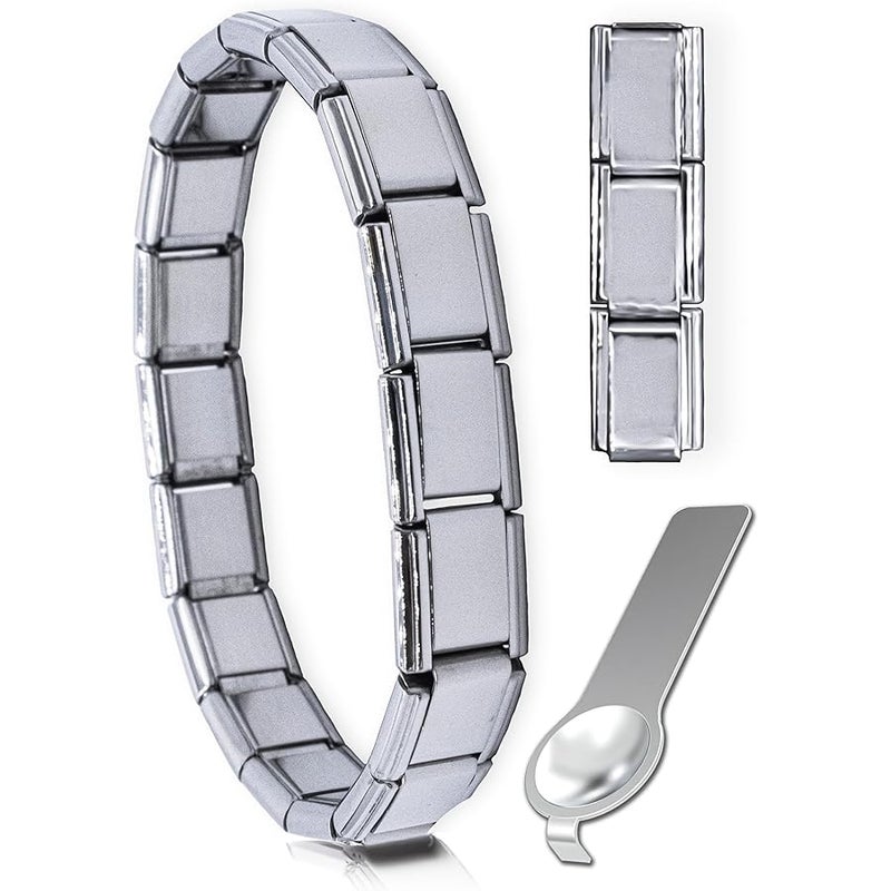 Fablinks Italian Charm Bracelet, 316 Stainless Steel Starter Nomination Bracelets for Women, Modular D Linq Jewelry Charms for Men - Image 1
