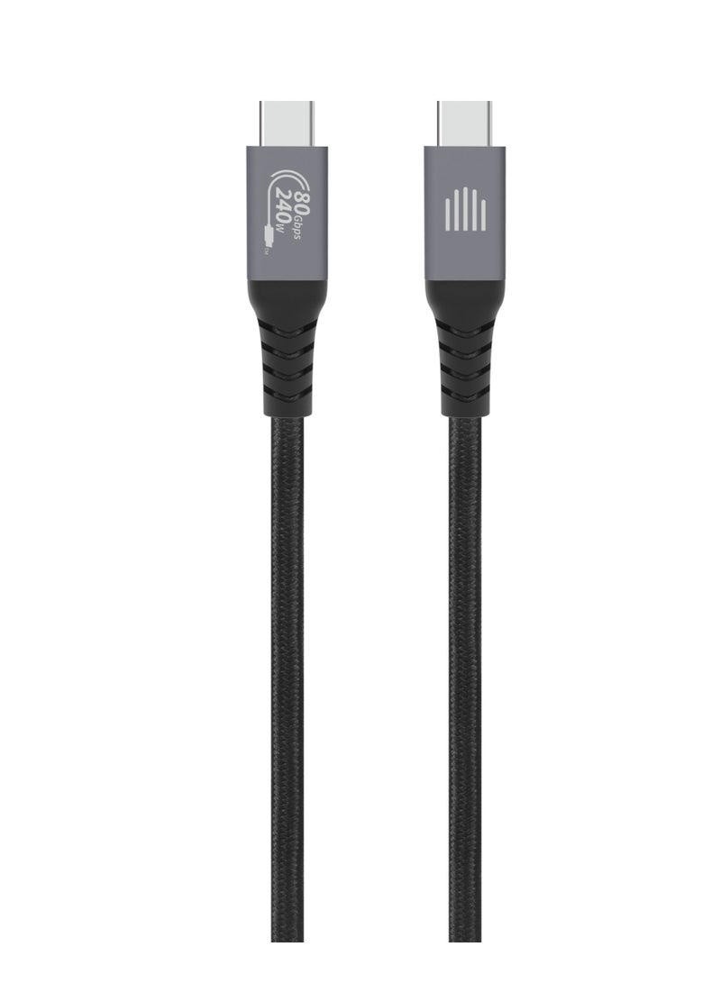 DVICED Type C to Type C Data and Charging  USB4 cable , 1m - nylon - Image 1