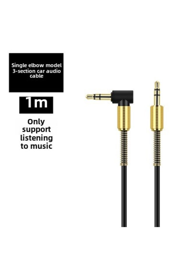 Weige Aux Audio Cable 3.5mm Public-to-public Audio Audio Mobile Phone Computer Notebook Connection Headset Vehicle-mounted Cable-Color:Gray Metal Braid (1 M)  - Image 3