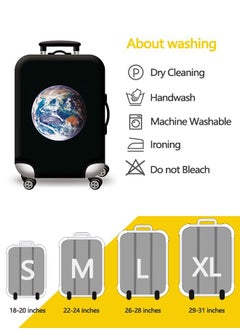 HomarKet Travel Luggage Cover Spandex Suitcase Protector Washable Baggage Cover  - Image 5