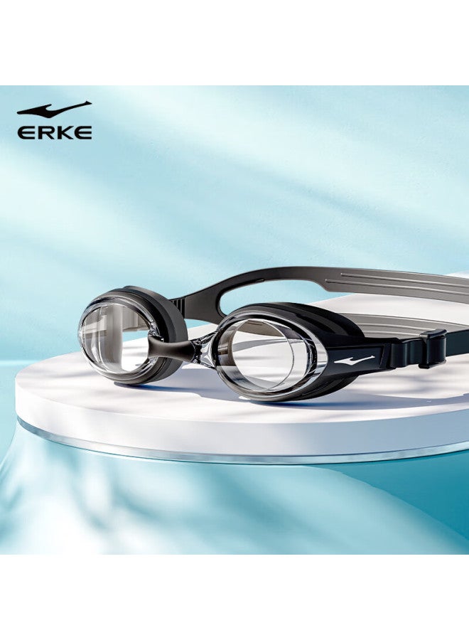 Erke Swimming Goggles, Waterproof And Anti-fog, For Men And Women, High-definition, For Myopia, Professional Sports Goggles For Swimming And Diving, Black, -4.00 Diopters - Image 1