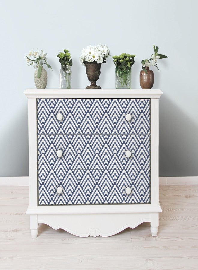 NuWallpaper NUS1701 Arrowhead Deep Peel & Stick Wallpaper, Blue - Image 3