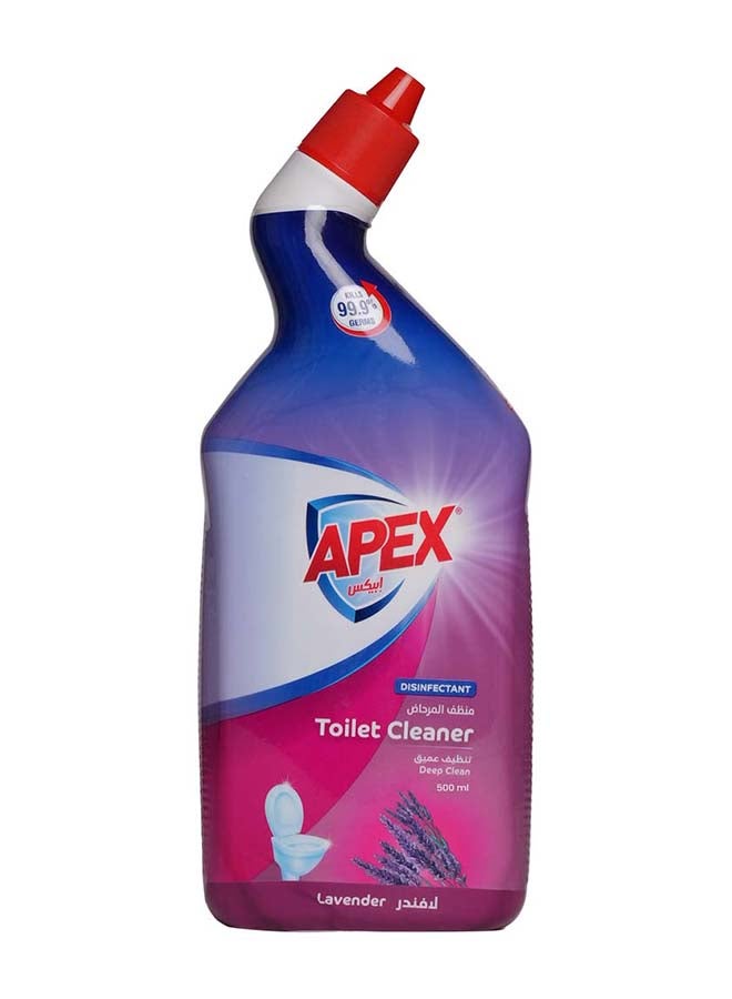 Apex Toilet Cleaner Lavender 500ml Disinfectant Deep Clean Toilet Bowl Cleaner Removes Stains and Leaves Fresh Fragrance 500 ML