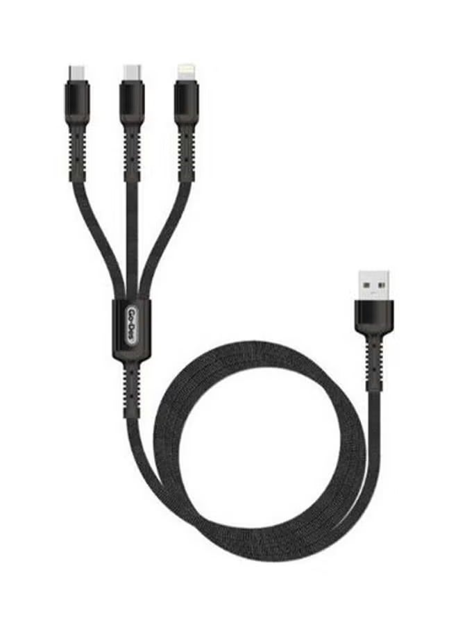 GO-DES GD-UC531 3in 1 CHARGING CABLE 1200mm - Image 1