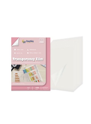 Transparency Film Paper Clear For Overhead Projector Transparencies And Inkjet Screen Prints 8.5 X 11,25Sheets - pzsku/Z76D1478CD6DDB5864B61Z/45/_/1731922535/fefaff34-c384-40f7-8fba-babf9b48e58d