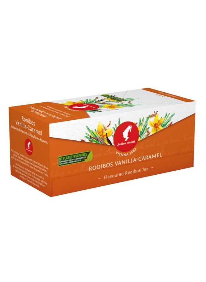 JULIUS MEINL Julius Meinl Rooibos Vanilla-Caramel Tea, 25 pieces of Single-use Bio-degradable Tea Bags  - Image 1