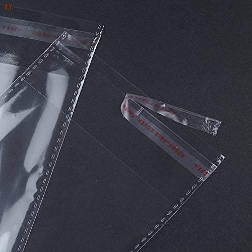 Webshoppers Webshoppers Self Adhesive BOPP Seal Transparent Plastic Packing Bags Pouches for Multipurpose Garments Clothes Saree Shirt 50 10x15 Inch  - Image 2