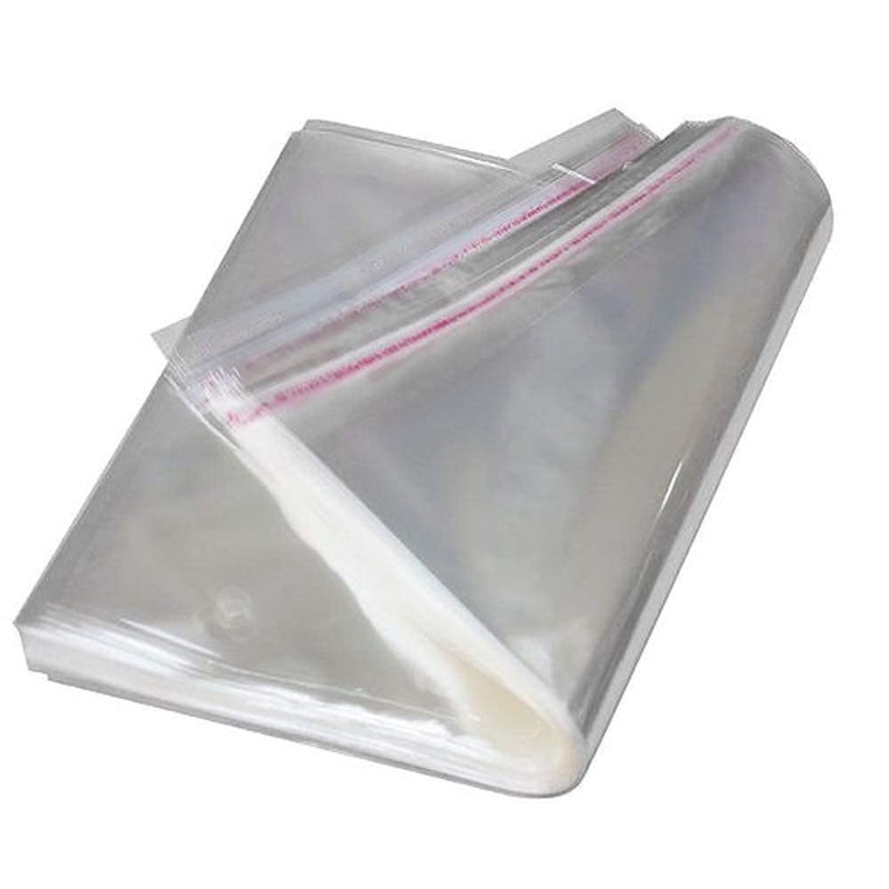 Webshoppers Webshoppers Self Adhesive BOPP Seal Transparent Plastic Packing Bags Pouches for Multipurpose Garments Clothes Saree Shirt 50 10x15 Inch  - Image 1