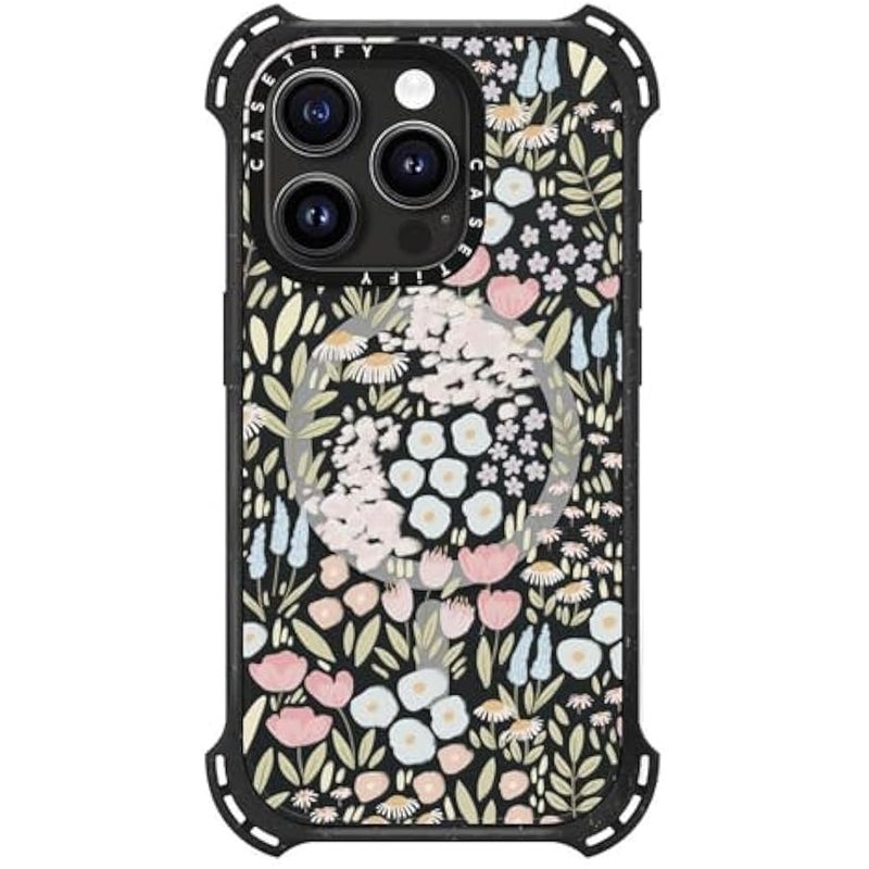 Casetify Bounce iPhone 15 Pro Case 【6X Military Grade Drop Tested / 21.3ft Drop Protection/Compatible with Magsafe】 - Eleanor - Triple Black - Image 4