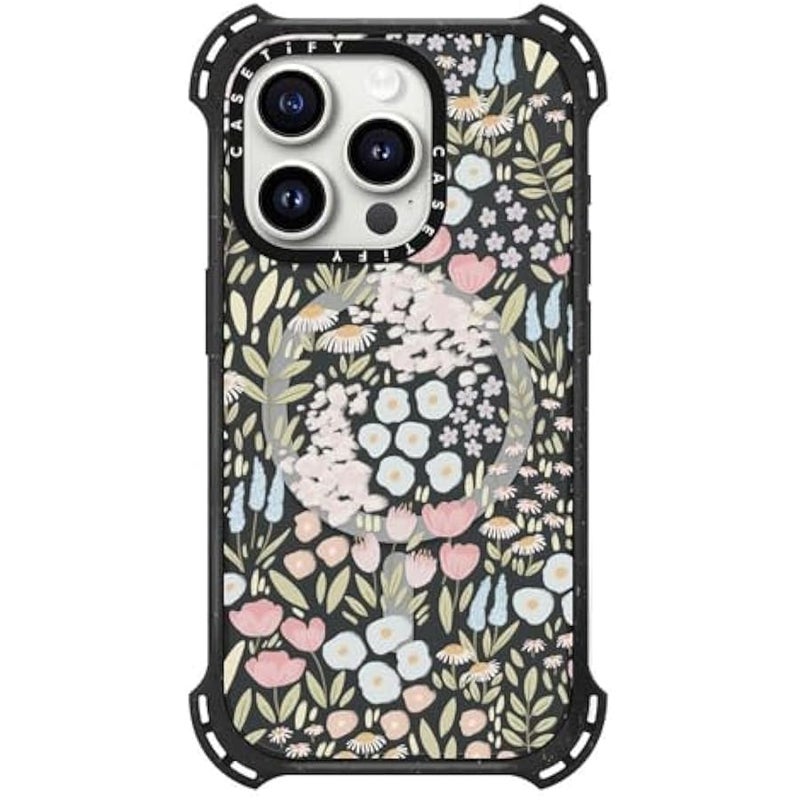 Casetify Bounce iPhone 15 Pro Case 【6X Military Grade Drop Tested / 21.3ft Drop Protection/Compatible with Magsafe】 - Eleanor - Triple Black - Image 3