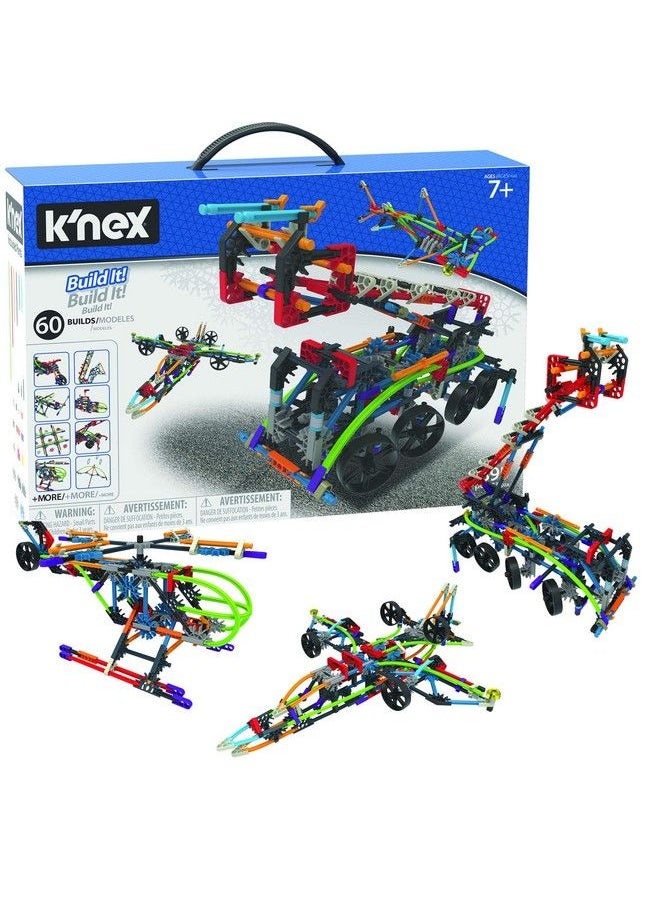 K'NEX - K'Nex Intermediate 60 Model Building Set 395 Parts Ages 7 & Up Creative Building Toy Multicolor Includes K'Nex Parts And Pieces Instruction Booklet - Image 1