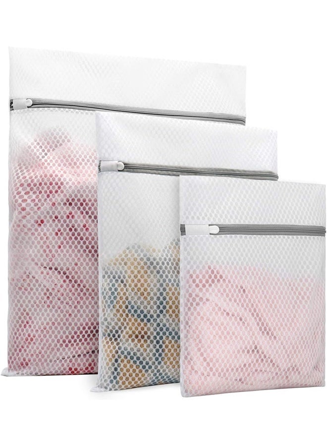 3Pcs Mesh Laundry Bags for Delicates Durable Protective Wash Bags, Travel Storage Organize Bag, Clothing Washing Bags for Laundry, Blouse, Bra, Hosiery, Stocking, Underwear & Lingerie - Image 1