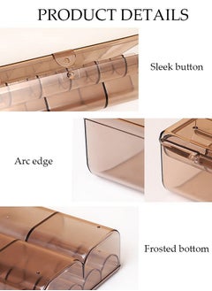 DUNISO Clear Plastic Small Jewelry Organizer 2-Layers Large Capacity Jewelry Storage Box with Lid and 30 Compartments for Hair Accessories & Beauty Supplies Earrings Necklaces Bracelets  - Image 3