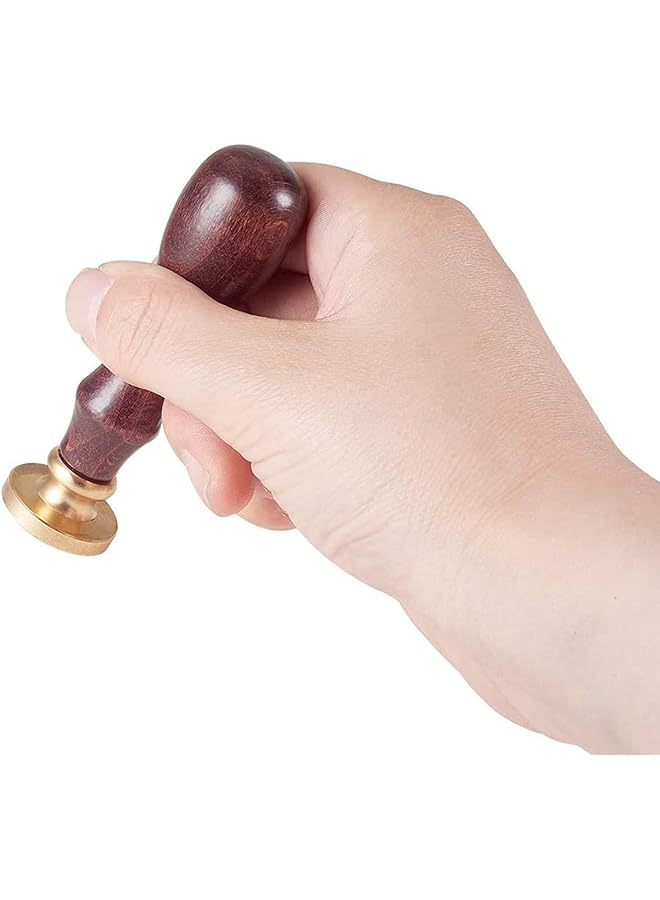 إيروريكس ختم الشمع حرف M برأس نحاسي عتيق بمقبض خشبي وحرف أبجدي كلاسيكي حرف M رائع لتزيين دعوات حفلات الزفاف والمظاريف وتغليف الهدايا - Image 3