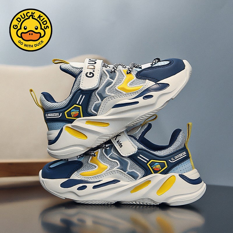 G.Duck Little Yellow Duck Kidsren'S Shoes 2024 Spring & Fall New Leather Breathable Sports Shoes For Small And Medium-Sized Boys And Girls Trendy - Image 5