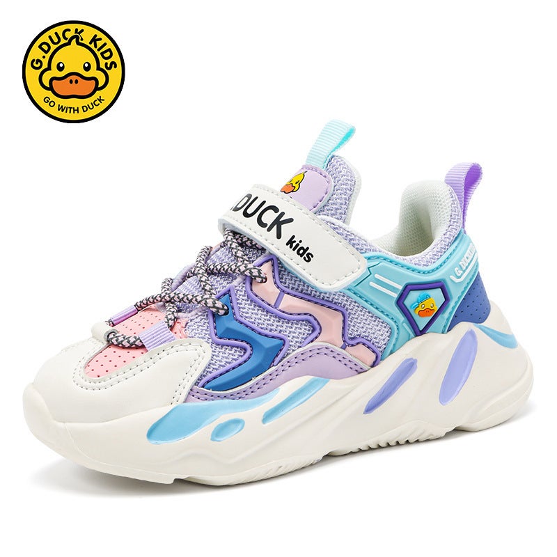 G.Duck Little Yellow Duck Kidsren'S Shoes 2024 Spring & Fall New Leather Breathable Sports Shoes For Small And Medium-Sized Boys And Girls Trendy - Image 1
