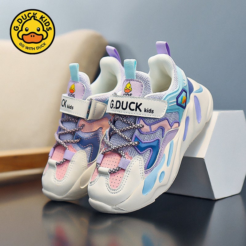 G.Duck Little Yellow Duck Kidsren'S Shoes 2024 Spring & Fall New Leather Breathable Sports Shoes For Small And Medium-Sized Boys And Girls Trendy - Image 3