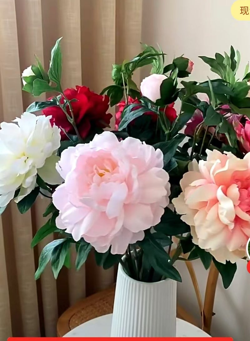general Peony and peony on the ground moisturizing simulation flower arrangement decoration hotel home, living room, TV cabinet, desktop silk flower ornaments - Image 5