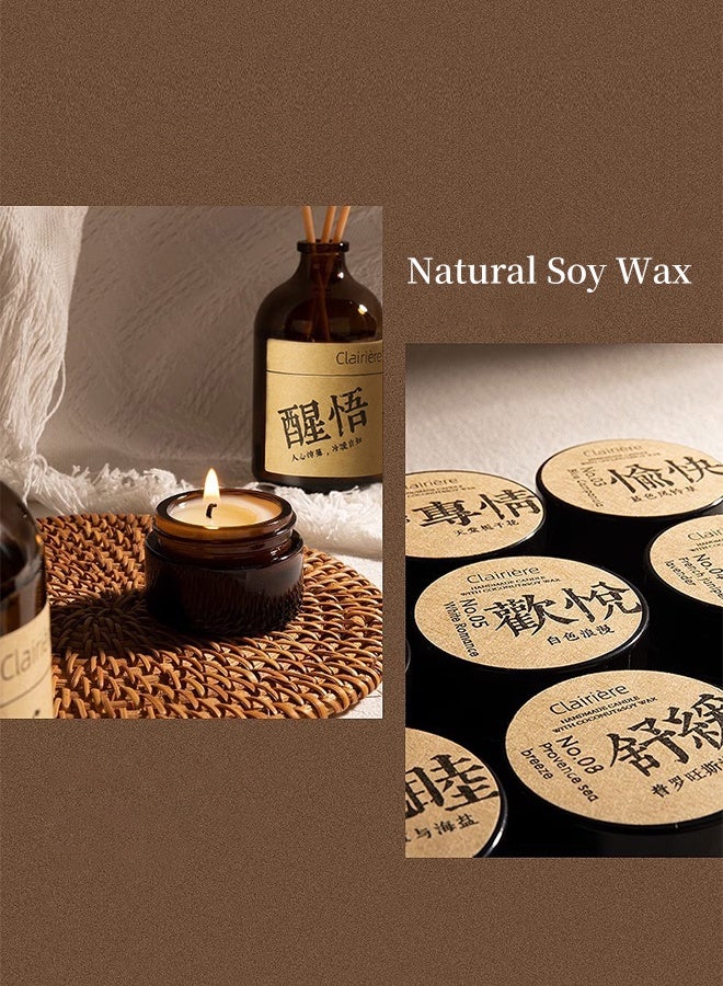 7-Piece Aromatherapy Gift Set, 6 Scented Candles & 1 Non-Fire Diffuser, Fragrance Kit for Relaxation & Gifting, Gift Ready Scented Gifts for Home, Office - Image 4