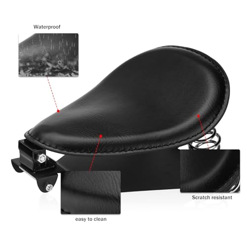 LKV Motorcycle Solo Driver Seat with Seatbase Mounting Hardware Kit Custom Chopper Bobber Seats Universal Fit for Harley Davidson Sportster XL 1200 883 48 - Image 2