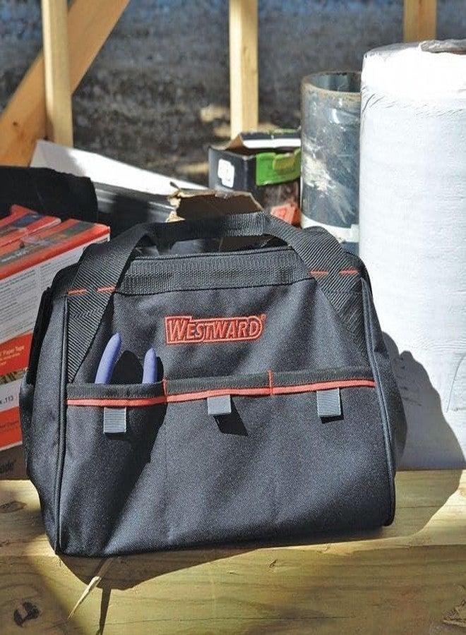 Westward Tool Bag,General Purpose,3 Pockets, Black, Polyester, 4 Pockets 53JW42-1 Each - Image 2