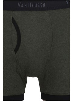 Van Heusen Van Heusen Men Trunks - 100% Combed Cotton - Pack of 2 - Anti Bacterial, Colour Fresh, Moisture Wicking_10044_Olive Melange, Dark Navy_M  - Image 3