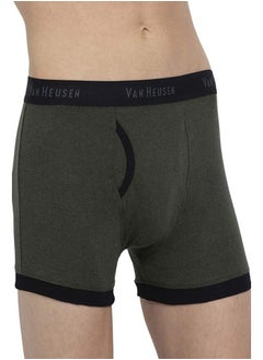 Van Heusen Van Heusen Men Trunks - 100% Combed Cotton - Pack of 2 - Anti Bacterial, Colour Fresh, Moisture Wicking_10044_Olive Melange, Dark Navy_M  - Image 1