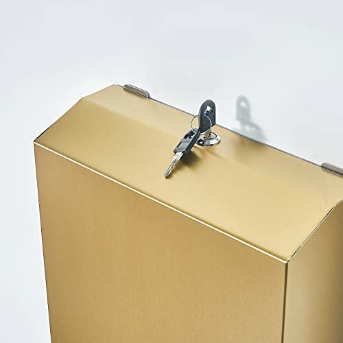 Gorlary Paper Towel Dispenser Wall Mount Commercial c-fold/Multi-fold/Tri-fold, Touchless Hand Towel Dispenser with Lock(Gold) - Image 5