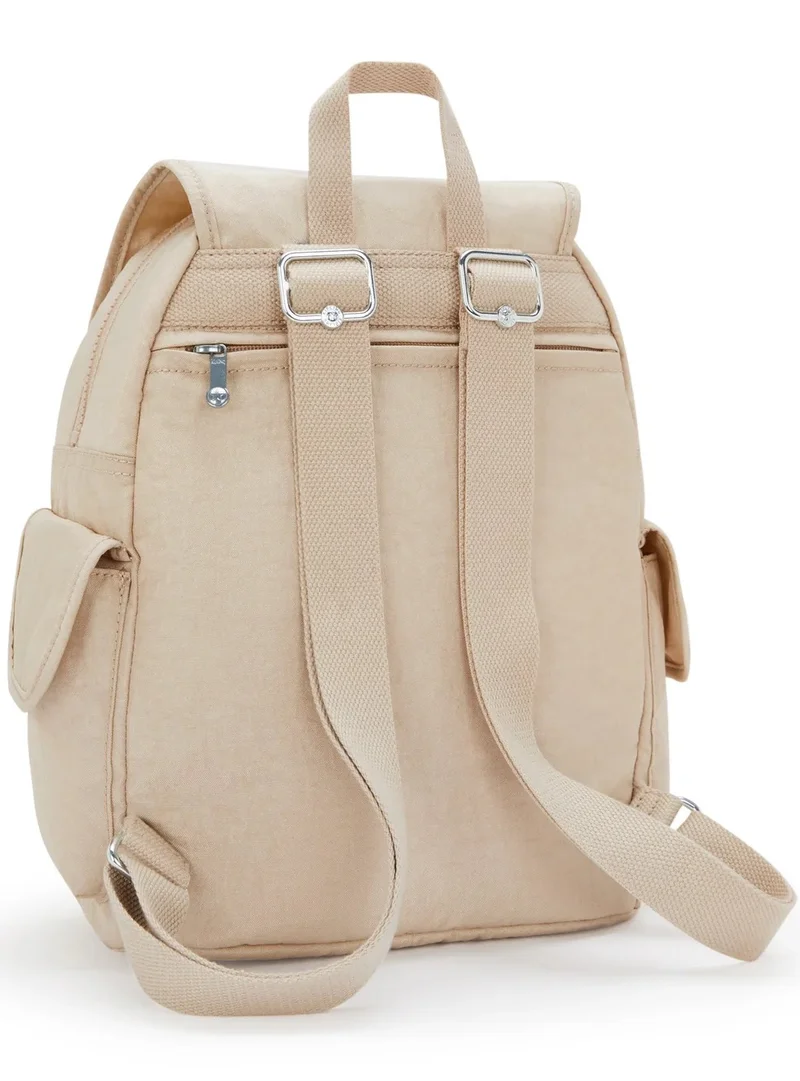 kipling City Pack S Female Small Backpack - Sparkled Beige