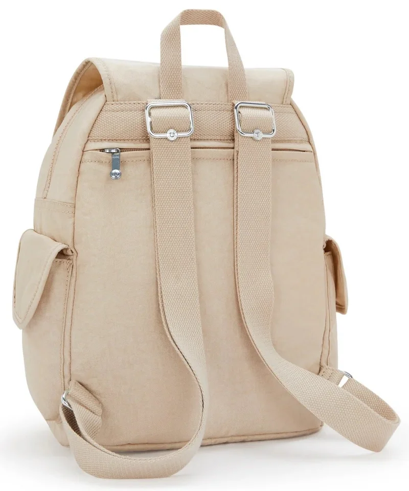 kipling City Pack Small Female Backpack - Sparkled Beige