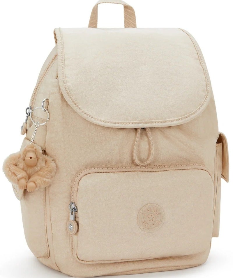 كيبلينغ حقيبة ظهر نسائية صغيرة سيتي باك  - بيج لامع - Image 3