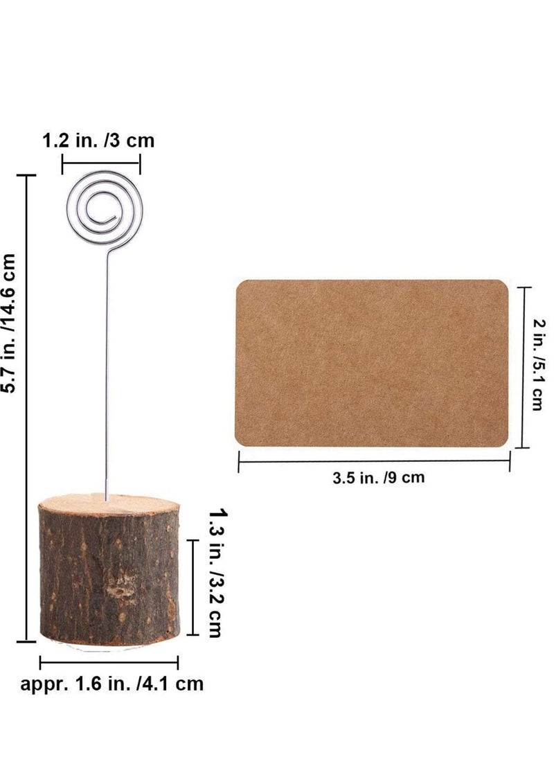 SYOSI - Wooden Base Wedding Table Name  Number Holder Pack of 10 Pieces - Image 1