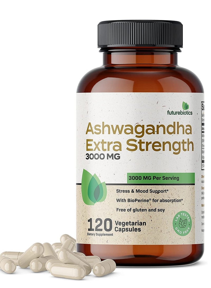 فيوتشر بايوتكس Futurebiotics Ashwagandha 3000 مجم 120 كبسولة