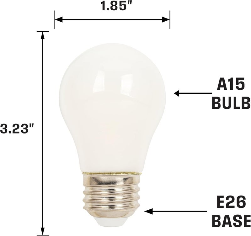 Westinghouse مصباح LED من ويستنجهاوس 5325020 بقوة 6 وات يعادل 60 وات A15 قابل للتعتيم ضوء أبيض ناعم قاعدة متوسطة عبوة 6 عددا 1 - Image 4