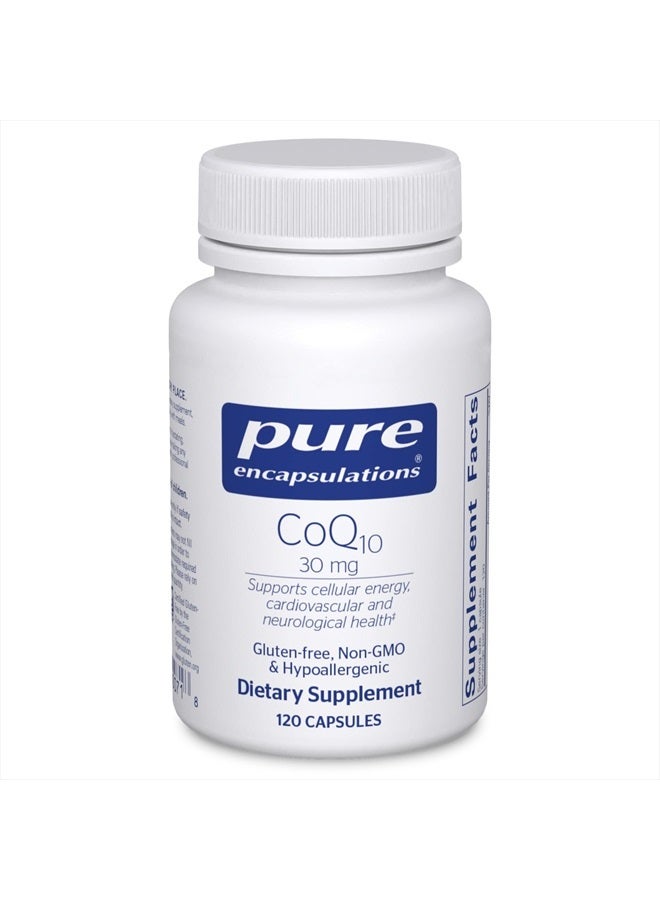Pure Encapsulations مكمل CoQ10 30 ملغ | إنزيم Q10 لدعم الطاقة، مضادات الأكسدة، صحة الدماغ والخلايا، الإدراك، والدعم القلبي الوعائي* | 120 كبسولة - Image 1